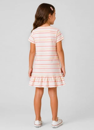 Select - Vestido Infantil Feminino Estampado Bege - SELECT