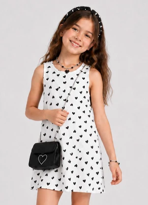 Select - Vestido Infantil Feminino Estampado Bege - SELECT