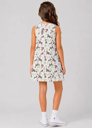 Select - Vestido Infantil Feminino Estampado Branco - SELECT