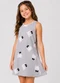 Select - Vestido Infantil Feminino Estampado Azul - variação: Cinza