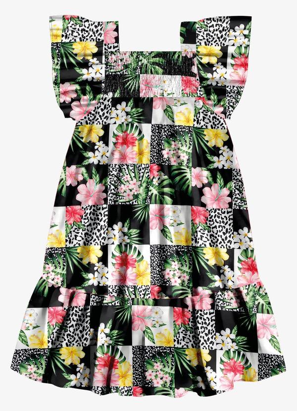 Trick Nick - Vestido Infantil Feminino Estampado Preto