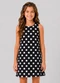 Select - Vestido Infantil Feminino Estampado Branco - variação: Preto