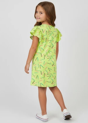 Select - Vestido Infantil Feminino Estampado Verde - SELECT