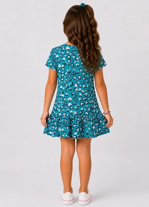 Select - Vestido Infantil Feminino Estampado Verde - SELECT