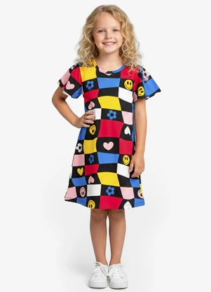 Select - Vestido Infantil Feminino Estampado Vermelho - SELECT