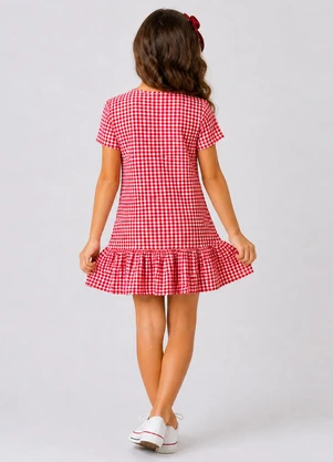 Select - Vestido Infantil Feminino Estampado Vermelho - SELECT