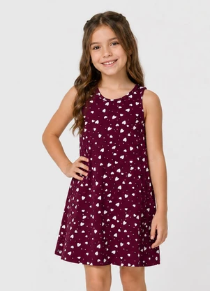 Select - Vestido Infantil Feminino Estampado Vermelho - SELECT