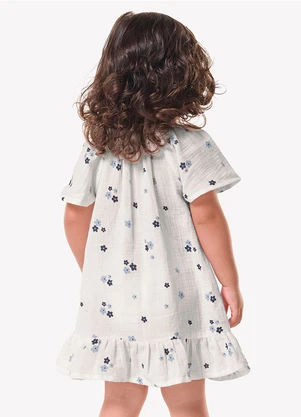 Trick Nick - Vestido Infantil Feminino Floral Bege - TRICK NICK