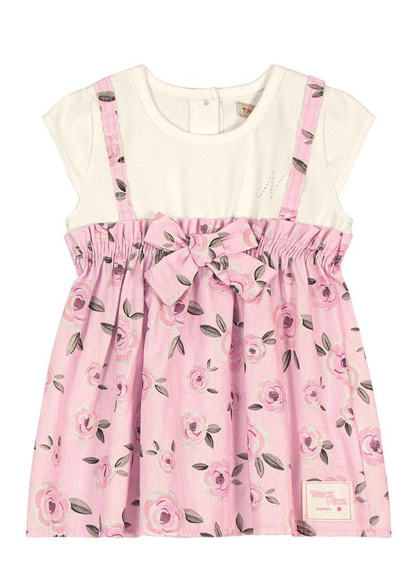 Trick Nick - Vestido Infantil Menina Flores Rosa