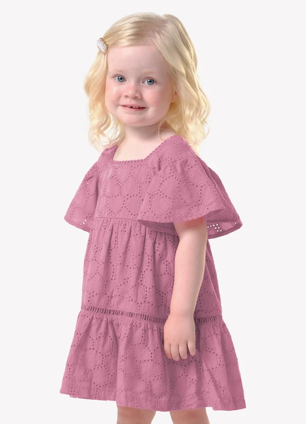 Trick Nick - Vestido Infantil Feminino Laise Coração Rosa
