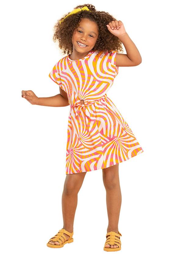 Nanai - Vestido Infantil Menina Laranja