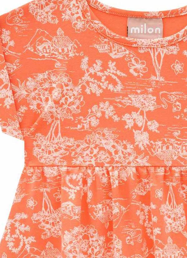 Milon - Vestido Infantil Feminino Laranja 2