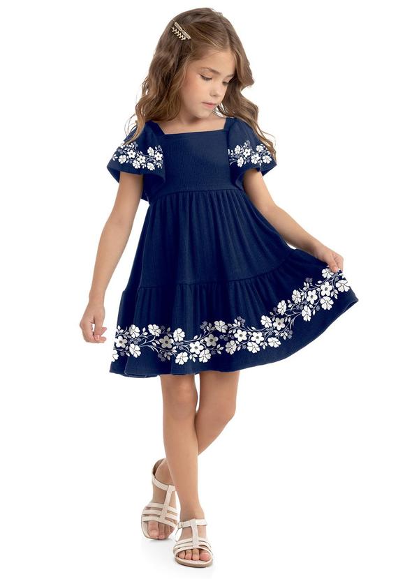 Milon - Vestido Infantil Feminino Marinho 1
