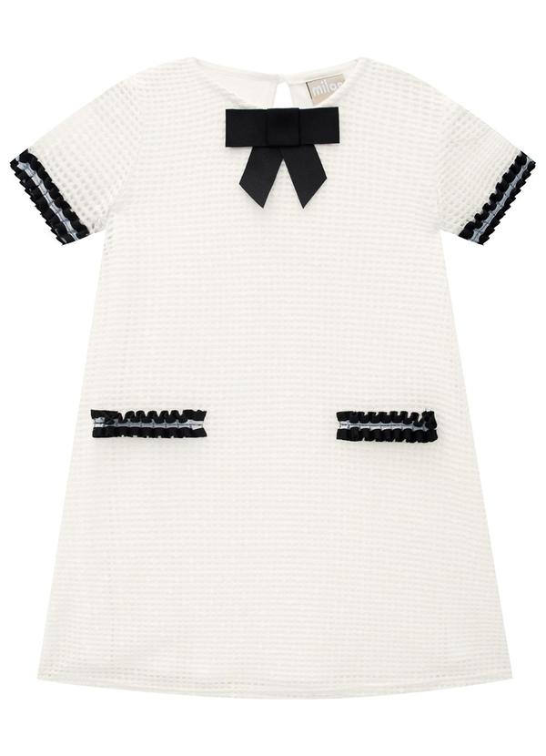 Milon - Vestido Infantil Feminino Off White 3