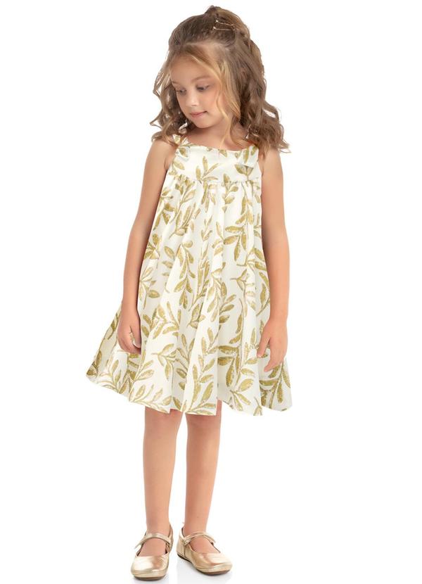 Milon - Vestido Infantil Feminino Off White