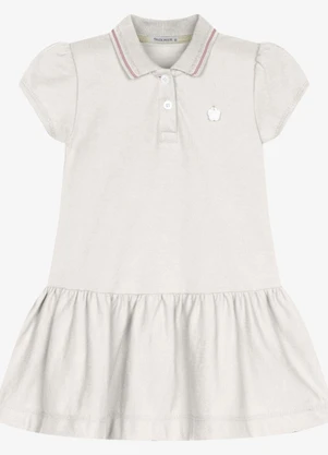 Trick Nick - Vestido Infantil Feminino Polo Piquet Bege - TRICK NICK