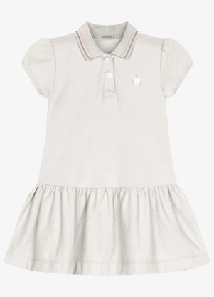 Trick Nick - Vestido Infantil Feminino Polo Piquet Bege - TRICK NICK