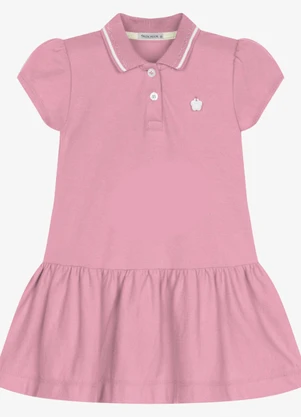 Trick Nick - Vestido Infantil Feminino Polo Piquet Rosa - TRICK NICK
