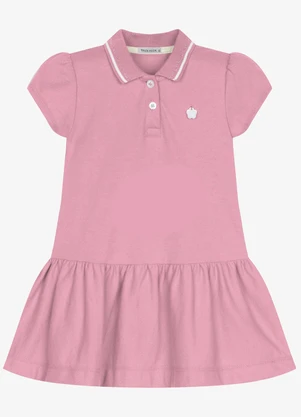 Trick Nick - Vestido Infantil Feminino Polo Piquet Rosa - TRICK NICK