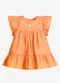 Trick Nick - Vestido Infantil Feminino Tricoline Bege - variação: Laranja