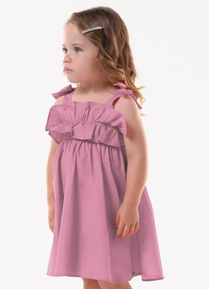 Trick Nick - Vestido Infantil Feminino Tricoline Rosa - TRICK NICK
