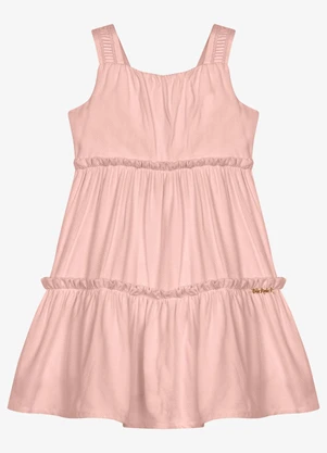 Trick Nick - Vestido Infantil Feminino Viscose Doby Rosa - TRICK NICK