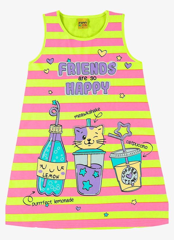Rovi Kids - Vestido Infantil Friends Verde
