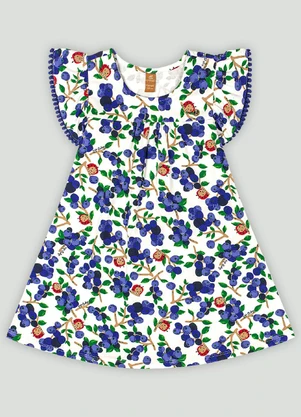Vestido Infantil Frutas Coloridas Up Baby Azul - UP BABY