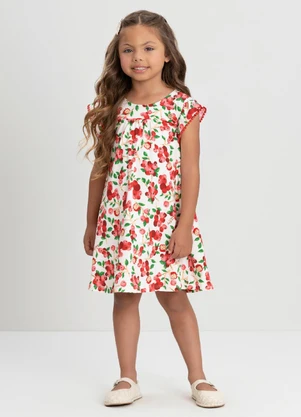 Vestido Infantil Frutas Coloridas Up Baby Vermelho - UP BABY