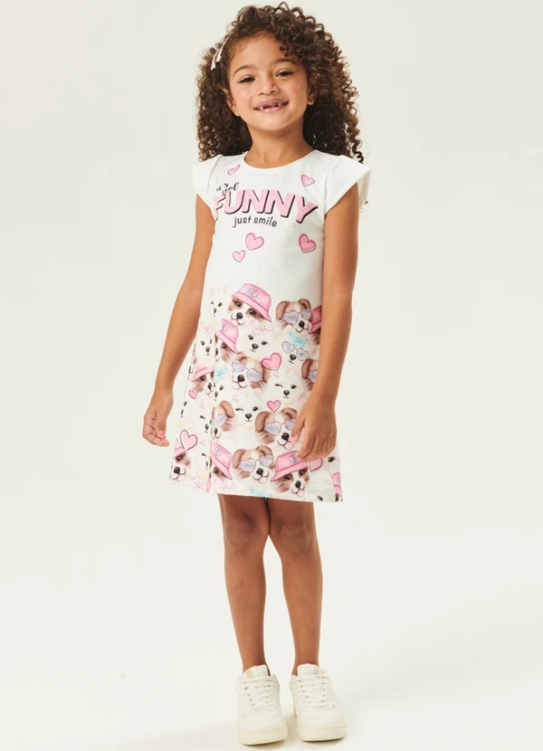 Abrange Vestido Infantil Funny Branco