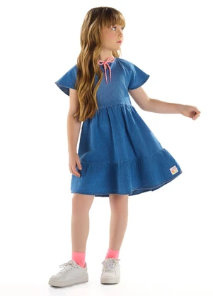 Quimby - Vestido Infantil Jeans Azul - QUIMBY