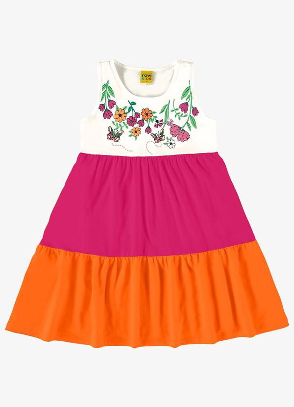 Rovi Kids - Vestido Infantil Laranja