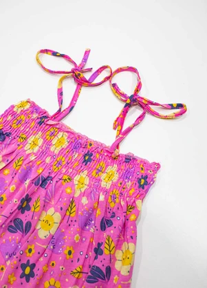 Turminha - Vestido Infantil Lastex Rosa - TURMINHA