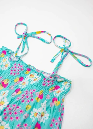 Turminha - Vestido Infantil Lastex Verde - TURMINHA