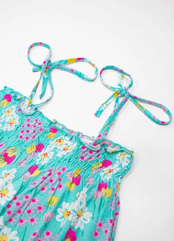 Turminha - Vestido Infantil Lastex Verde 2