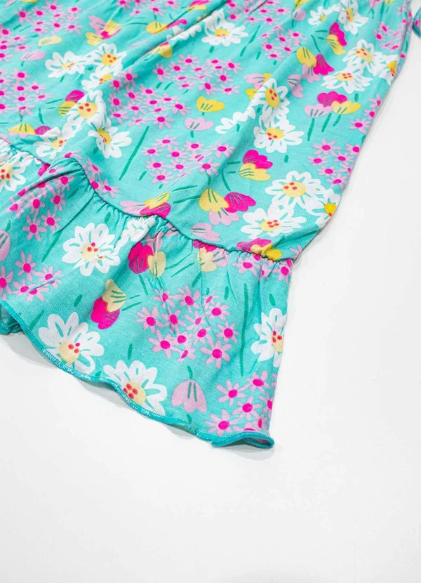 Turminha - Vestido Infantil Lastex Verde 3