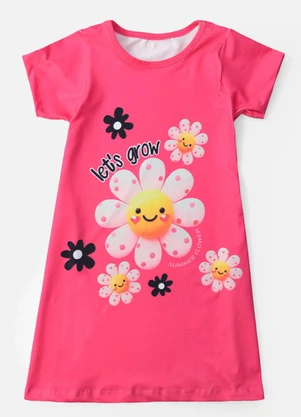 Laluna - Vestido Infantil Let'S Grow Pink - LALUNA