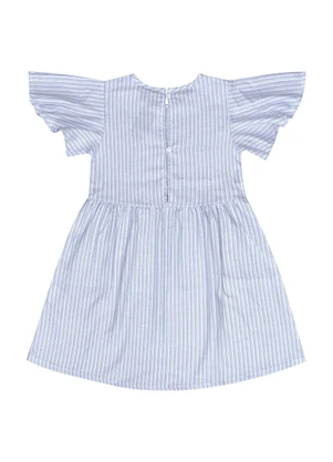 Guloseima - Vestido Infantil Listrado Azul - GULOSEIMA