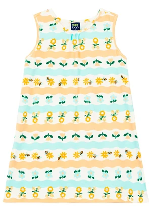 Vestido Infantil Listrado Bee Loop Laranja - BEE LOOP