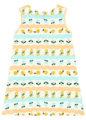 Vestido Infantil Listrado Bee Loop Laranja - BEE LOOP