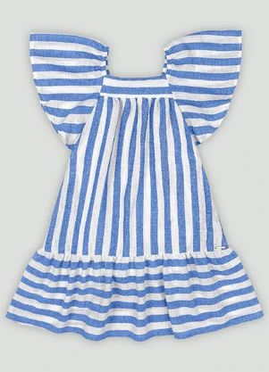 Vestido Infantil Listrado Quimby Azul - QUIMBY
