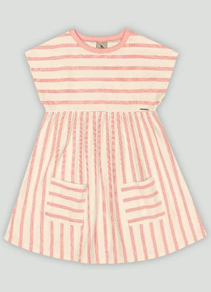 Vestido Infantil Listrado Quimby Rosa - QUIMBY