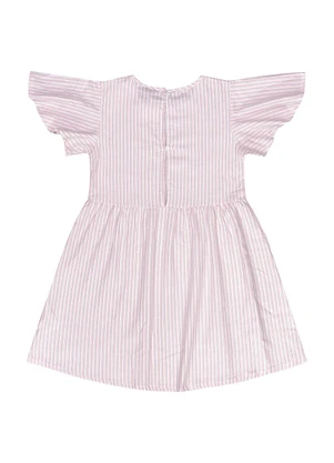 Guloseima - Vestido Infantil Listrado Rosa - GULOSEIMA