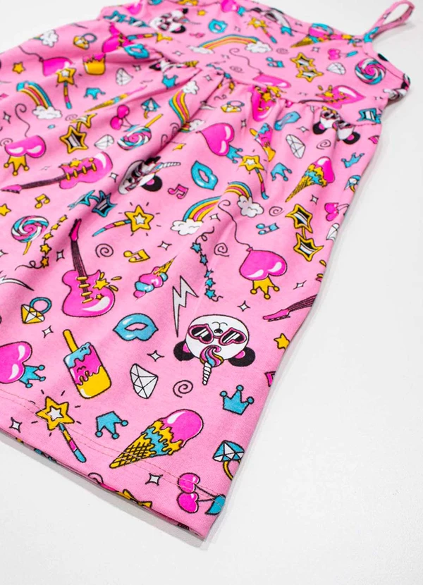 Turminha - Vestido Infantil M/M Panda Rosa 3