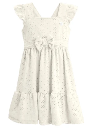 Brandili - Vestido Infantil Malha com Laço Bege - BRANDILI