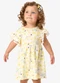 Rovi Kids - Vestido Infantil Malha Estampado Rosa - variação: Bege