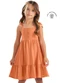 Colorittá - Vestido Infantil Malha Linho Menina Laranja - variação: Laranja