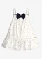 Trick Nick - Vestido Infantil Malha Tech Poá Rosa - variação: Bege