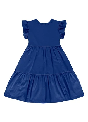 Bee Loop - Vestido Infantil Manga Curta Azul - BEE LOOP