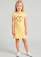 Select - Vestido Infantil Manga Curta Estampado Amarelo - variação: Amarelo
